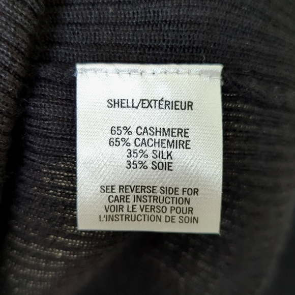 Theyskens' Theory Cashmere & Silk Lightweight Ribbed Knit Sweater Black Large - Picture 5 of 10